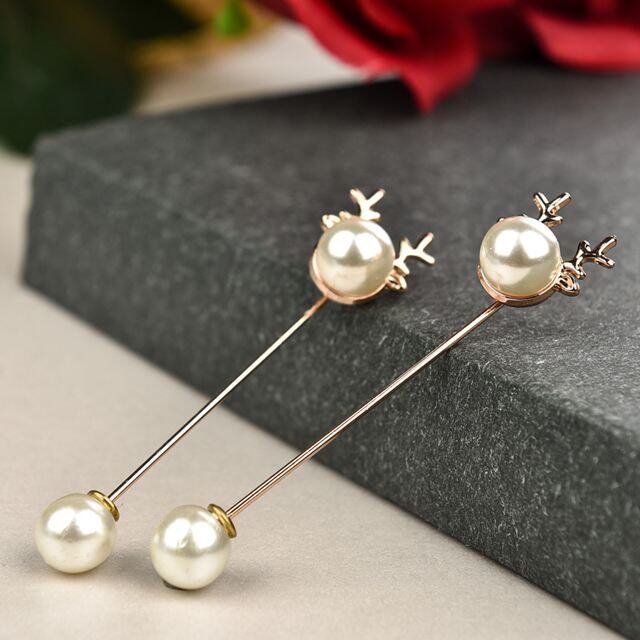 韓國男士女士襯衫領針女西服別針壹字長胸針男珍珠鹿頭款簡約飾品在類目 飾品/流行首飾/時尚飾品新, 胸針中 - 來自Buy2taobao.com提供專業的淘寶代購服務
