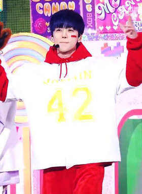 NCT DREAM专辑CANDY周边同款打歌纯棉宽松落肩印花衣服短袖T恤