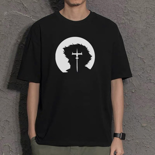 星际牛仔T恤渡边信一郎周边赏金猎人短袖T-Shirt恶搞衣服男