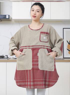 套羽绒服棉袄的围裙耐脏高级个性上班用的打扫卫生上班专用欧式