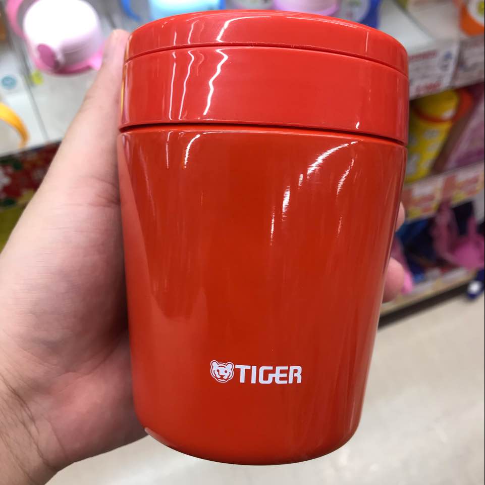 日本发原装虎牌儿童学生焖烧保温杯便携饭盒辅食罐mcl380ml直邮