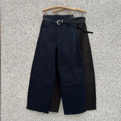 JEANS芭度玄风60937 60938 60960牛仔裤女宽松显瘦阔腿弯刀拖地裤