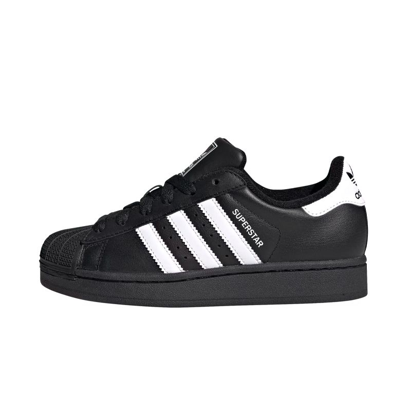 adidas Originals Superstar 2 板鞋 复古防滑耐磨贝壳头 纯黑色