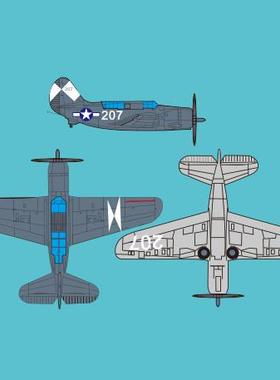 埃塞克斯号航母1945年 VB-83中队 涂装 水贴 SB2C 1/350 轰炸机