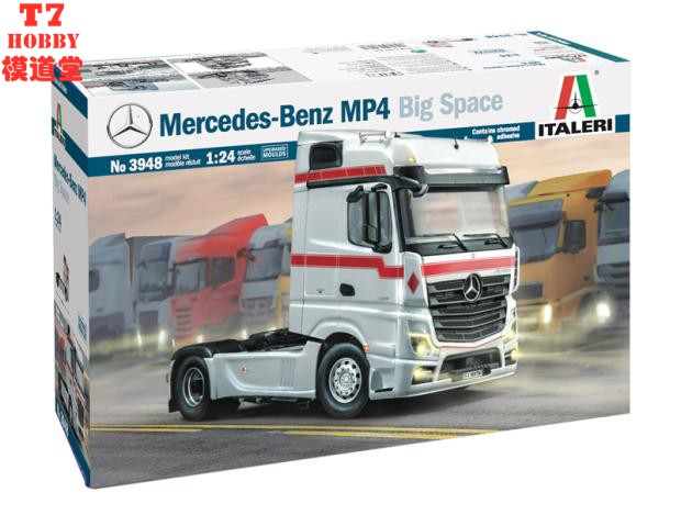 Italeri1/24拼装拖头卡车模型 MERCEDES-BENZ MP4 BIG SPACE 3948