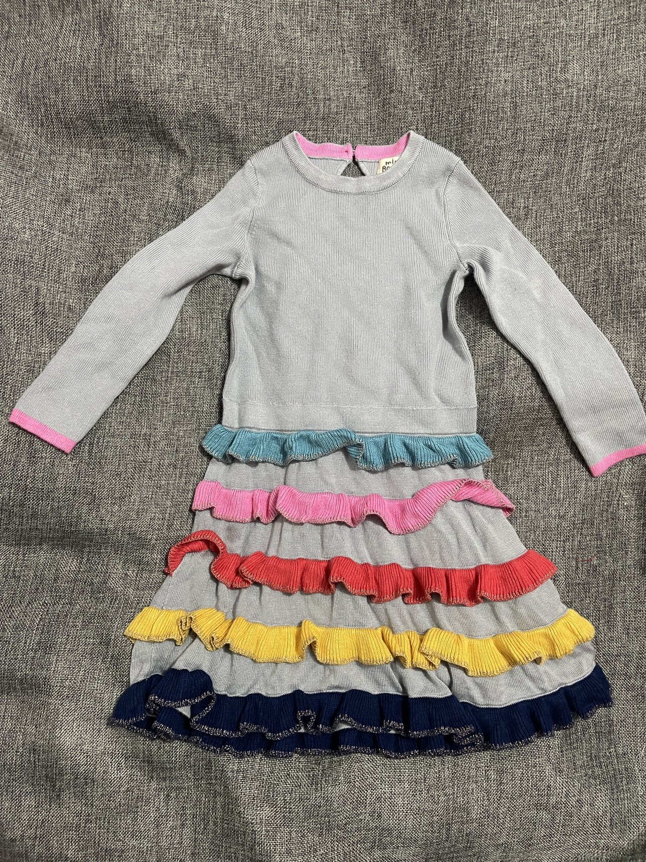 100码英单针织连衣裙女童蛋糕裙子