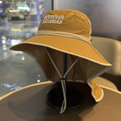 韩户外徒步登山帽夏季 大檐防紫外线沙滩钓鱼披肩帽遮阳防晒渔夫帽