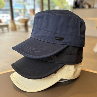 男士帽子四季通用后封口中老年户外防风保暖平顶帽大头棒球鸭舌帽