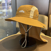 防水速干遮阳防晒披肩帽女夏季 户外登山帽西部牛仔男款 露营渔夫帽