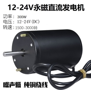 24V300W雙軸承正反碳刷直流發(fā)電機風力水力手搖大功率電機馬達