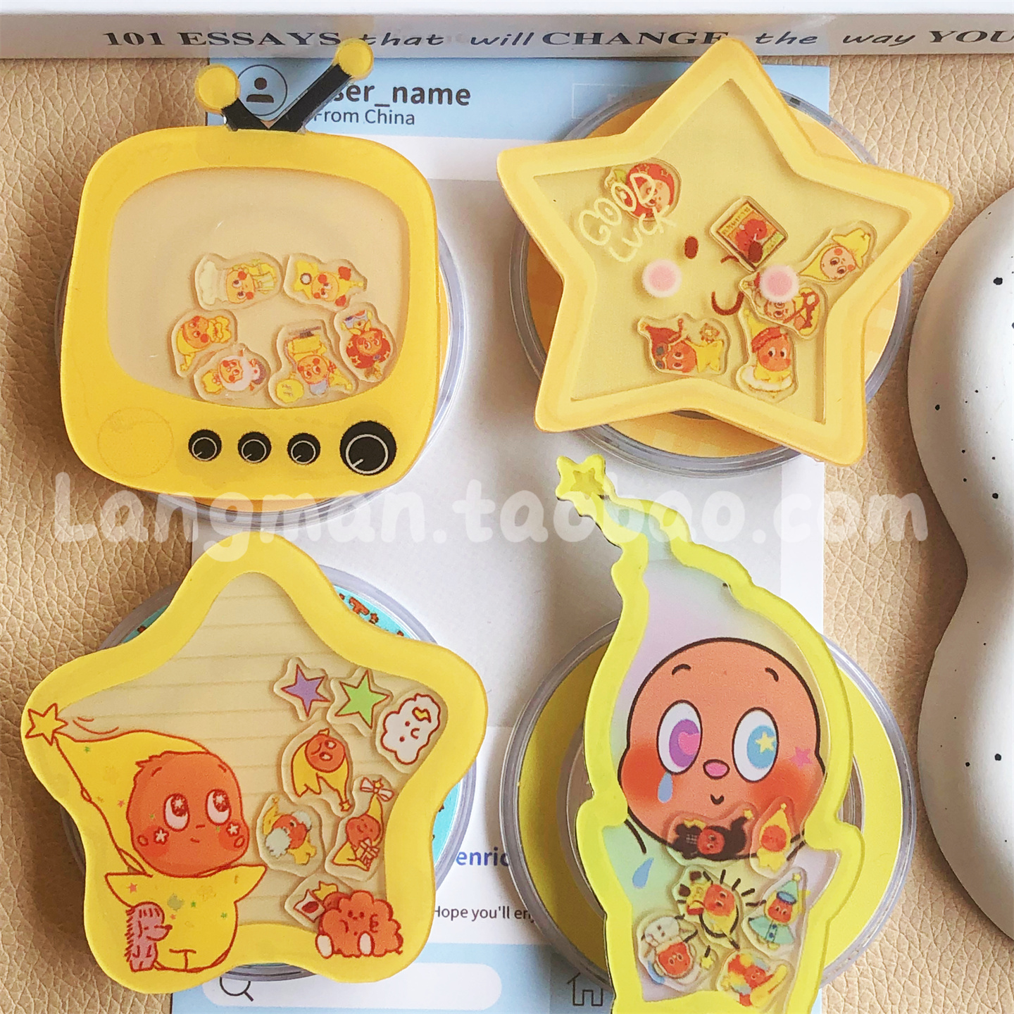 趣味摇摇乐星星人手机支架