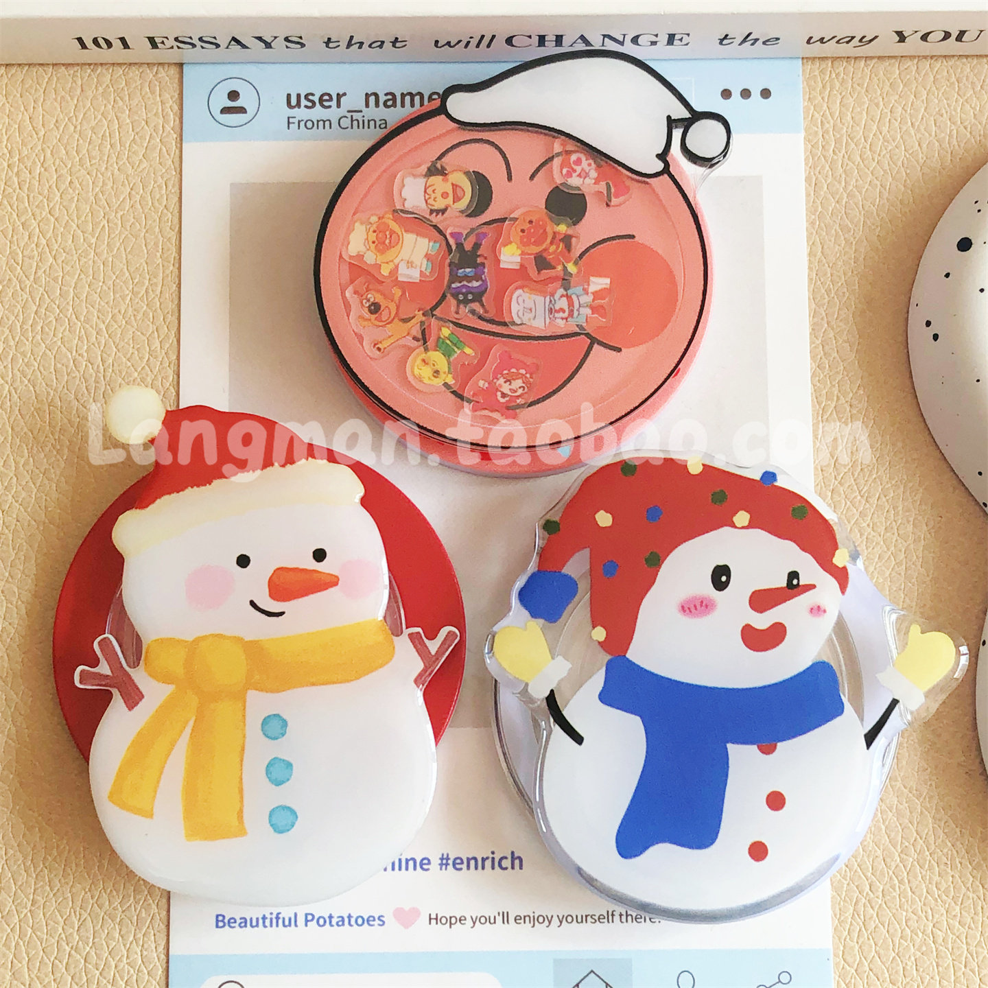 面包超人磁吸手机支架