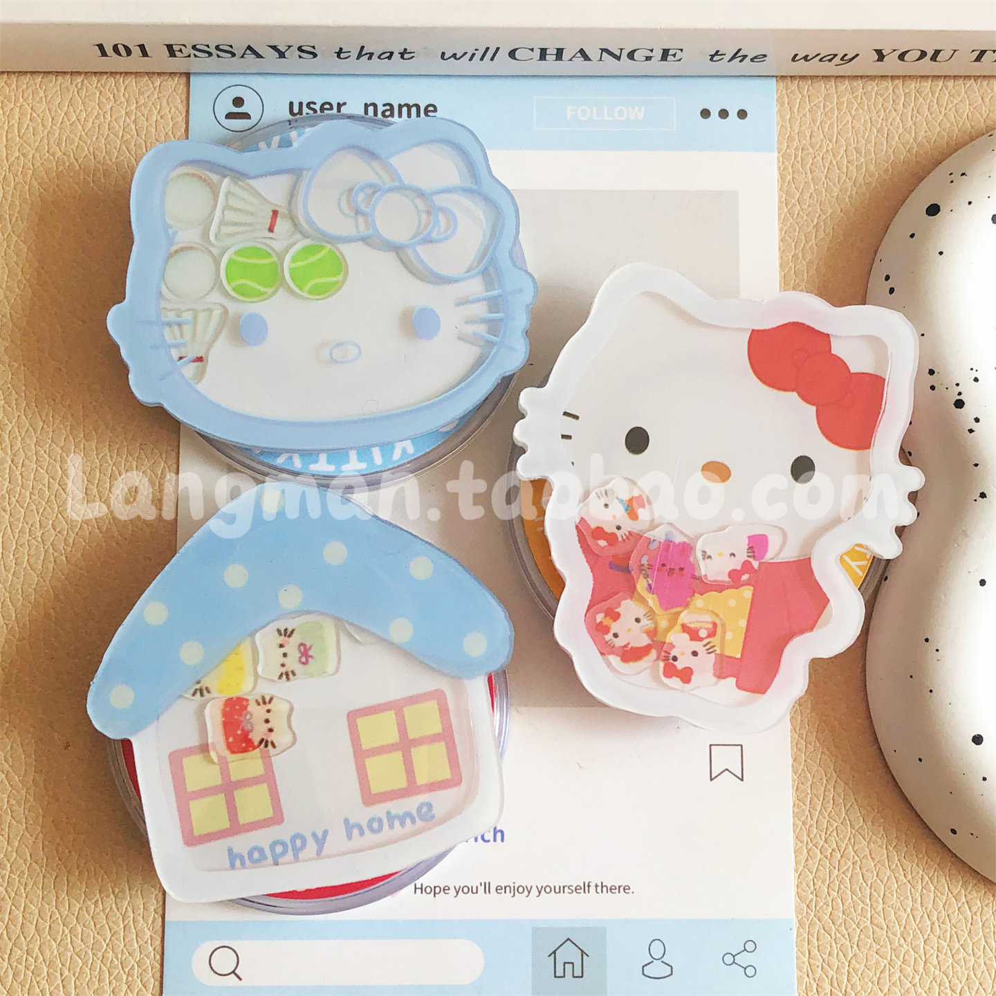 可爱Kitty猫摇摇乐磁吸手机架