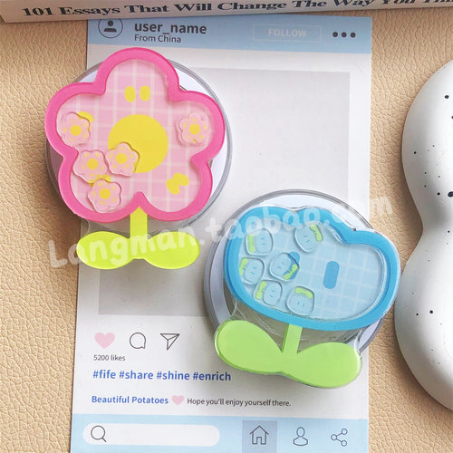 创意可爱蓝郁金香摇摇乐磁吸支架