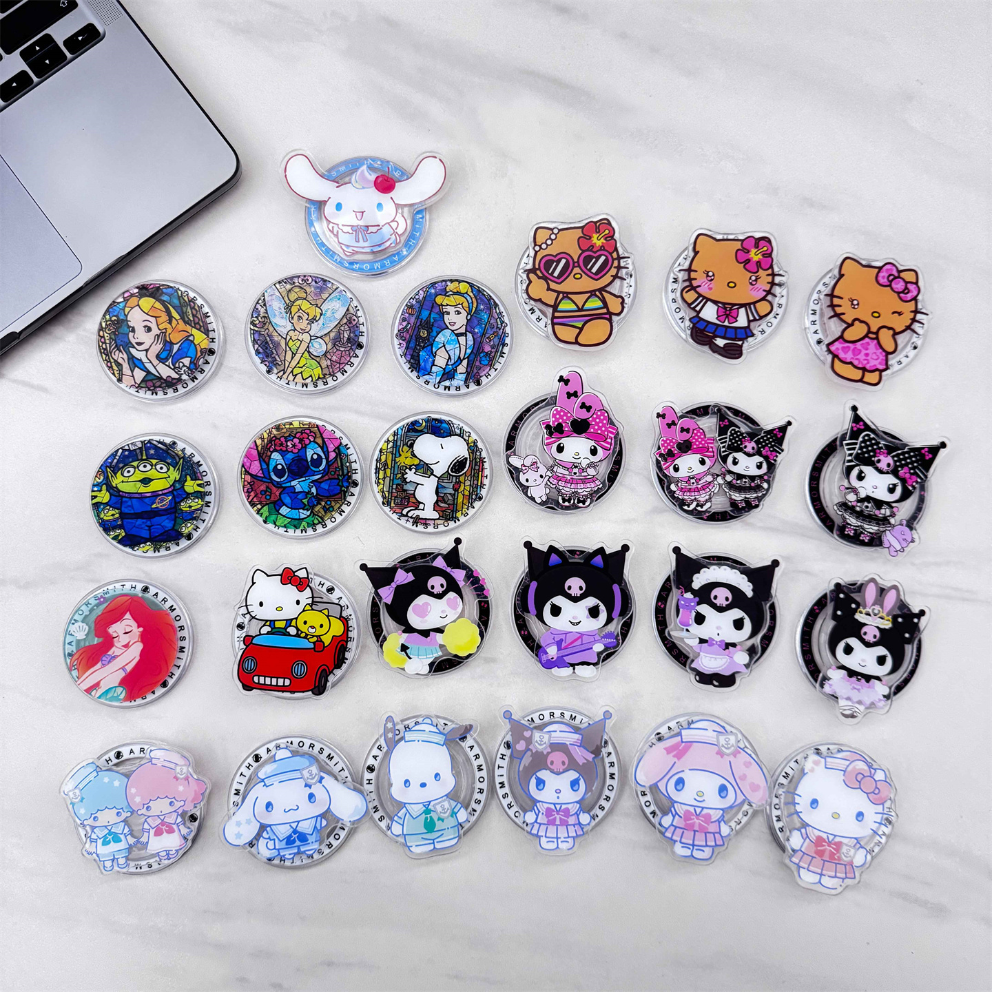 可爱卡通图案手机磁吸支架