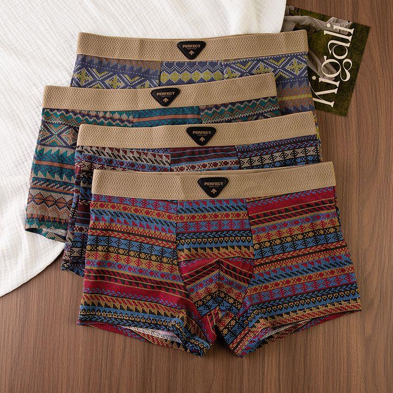 【三条装】【工厂】10A抑菌男士内裤新款网红爆款平角潮流四角裤