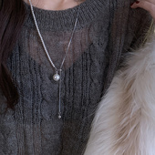 迷度高级感轻奢抽拉项链长项链百搭气质颈链毛衣链女秋冬配饰新款