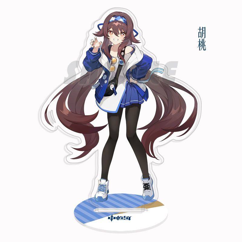 原神 大立牌亚克力透明双面夹层森生日礼物摆件胡桃宵宫早柚周边