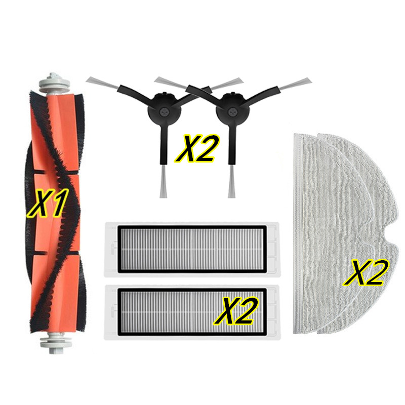 适配小米石头T60 T65 T65RR扫拖机器人配件 主刷边刷滤网全幅抹布