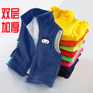 儿童马甲外穿洋气宝宝坎肩双层摇粒绒加厚秋冬季男女童保暖背心潮