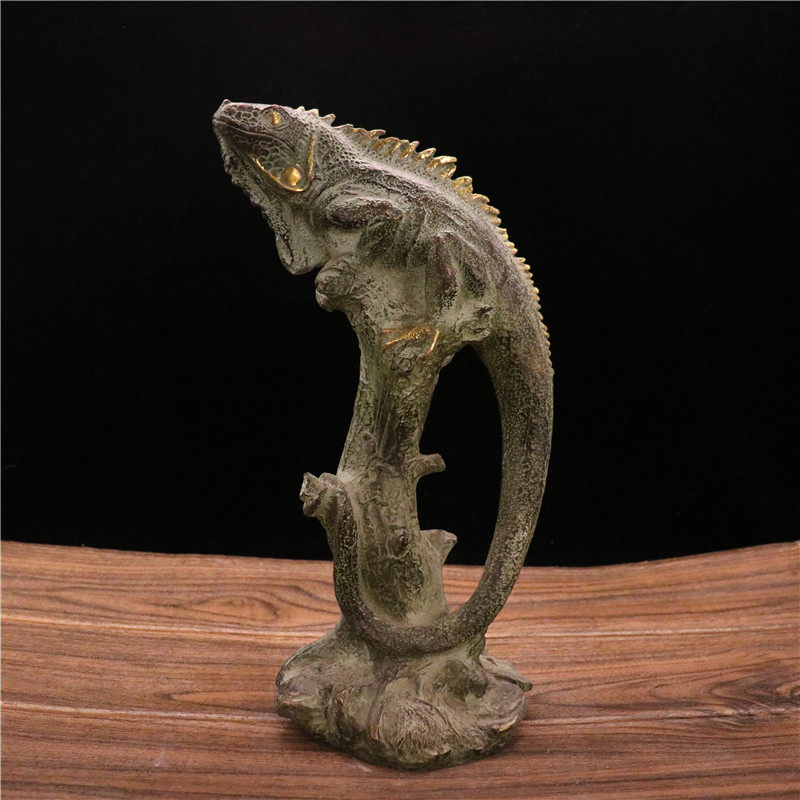 新品变色龙蜥蜴纯铜青铜动物摆件家居店铺饰品装饰创意礼物礼品