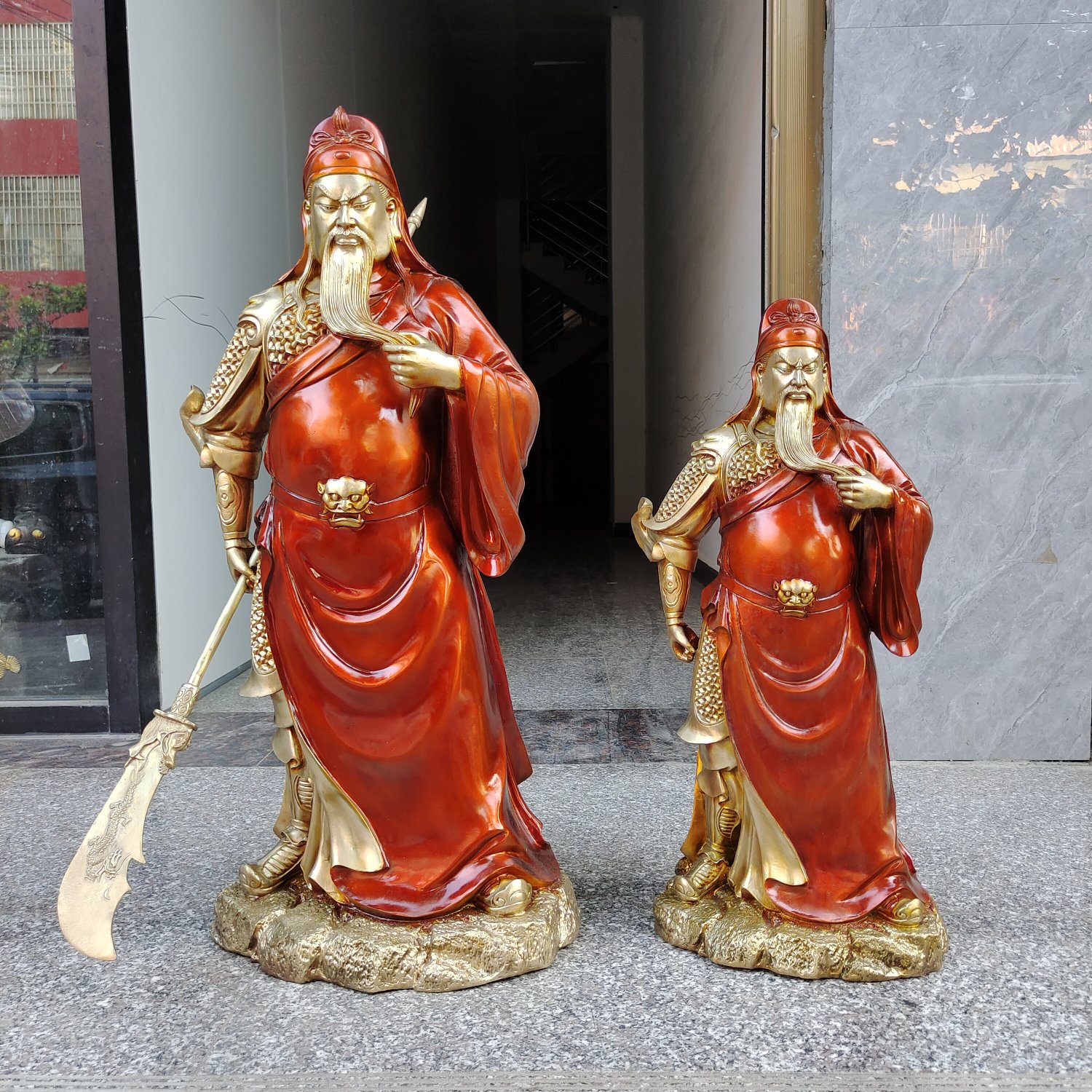 纯铜关公摆件关羽武财神佛像公司开业礼品店铺家居客厅工艺品