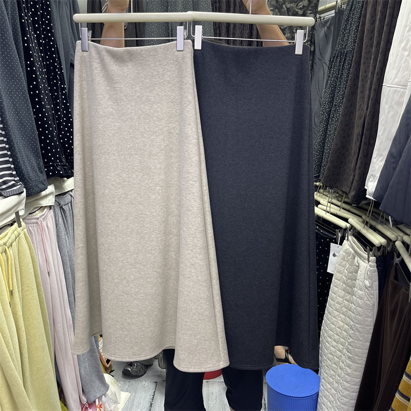 韩系毛呢加厚半身裙女冬季新款中长款松紧腰时尚气质高腰显瘦长裙,女装/女士精品,半身裙,淘宝优惠券,粉丝福利购,淘宝优惠卷