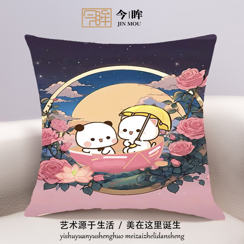 一二布布十字绣抱枕2025年新款客厅沙发儿童卧室靠枕小件手工满绣