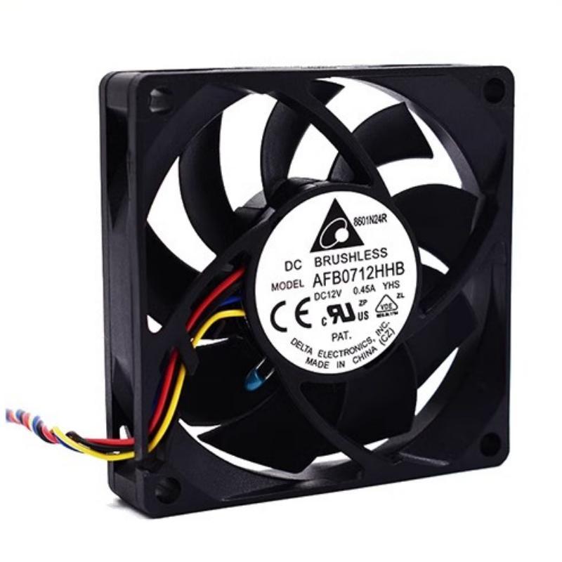 全新台达AFB0712HHB 7015 12V 0.45A机箱温控4线PWM调速散热风扇