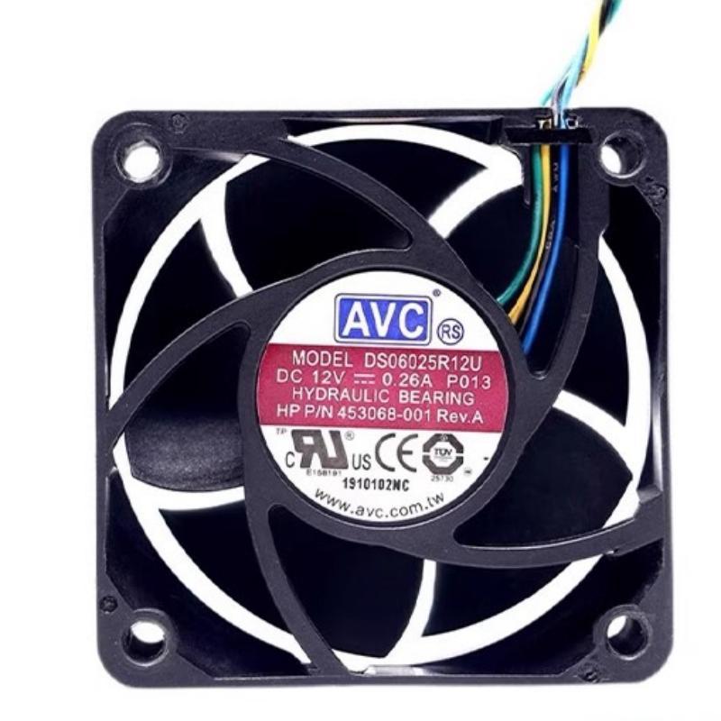 原装AVC DS06025R12U 6025 12V 0.26A调速4线温控CPU机箱散热风扇
