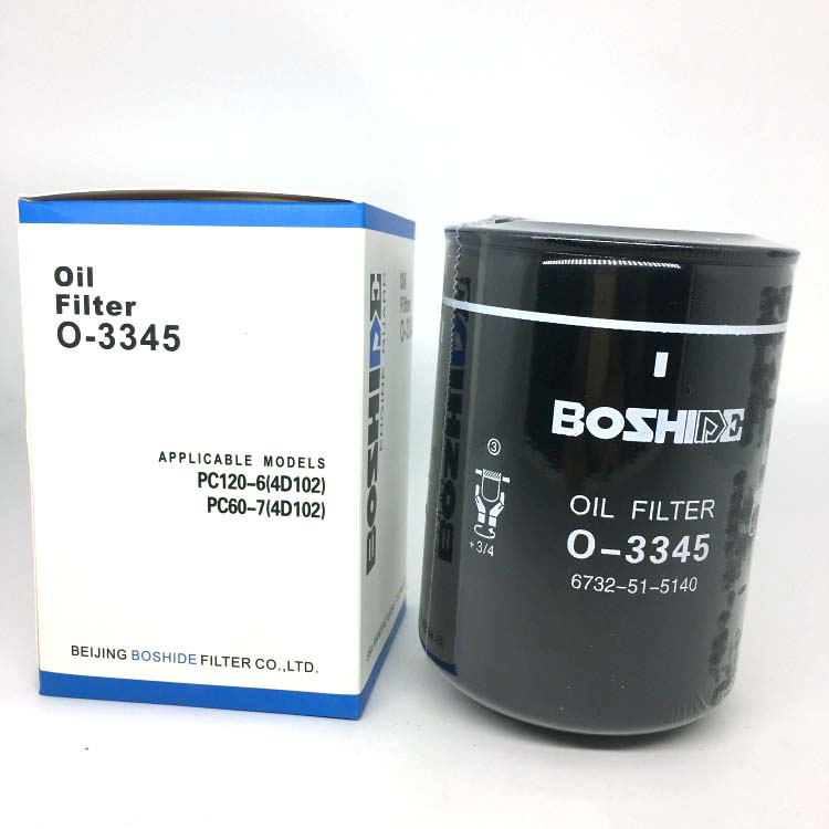 O-3345机油滤清器PC120-6 PC60-7挖掘机4D102发动机油滤芯