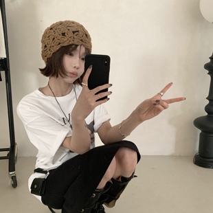 Send T恤 上新「休闲ins风」柔软亲肤做旧印花设计休闲百搭T恤短袖