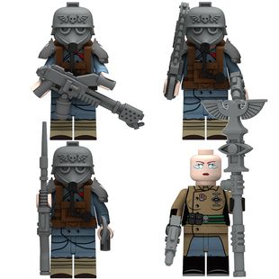 战锤40K克里格死亡兵团帝国防卫军拼装积木人仔玩具N201