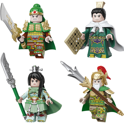 兼容乐高三国关羽关平银屏马良廖化第三方拼装积木人仔玩具20365