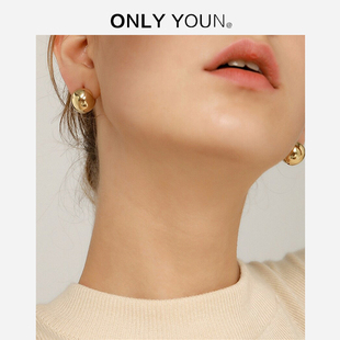 小圆球耳环春夏冷淡风网红爆款 耳钉 简约高级感耳饰茶系2024年新款