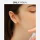 双C字母耳钉小众设计感高级轻奢超闪celi风凯旋门耳环女春夏