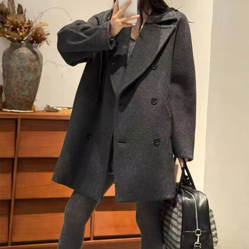 2025冬季新款简约轻奢百搭宽松羊绒大衣JIM金标 STELLA LAUREN