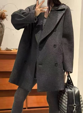 2025冬季新款简约轻奢百搭宽松羊绒大衣JIM金标 STELLA LAUREN