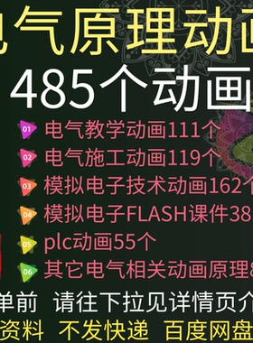 电气教学动画施工模拟电子技术PLC原理自动化控制系统自学资料