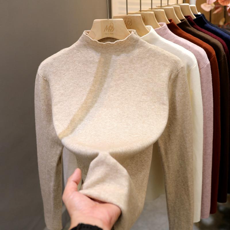 打底衫女秋冬半高领高级感