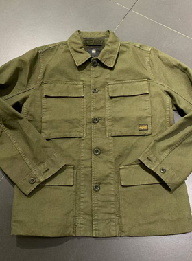 G-STAR专柜正品男质感工装型男潮流复古灯芯绒夹克外套D25207双色