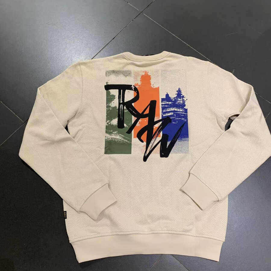 G-STAR专柜正品男2024潮流套头圆领衫休闲运动RAW卫衣双色24371