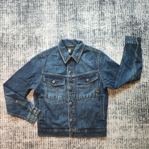 G-STAR男士复古弯刀牛仔外套