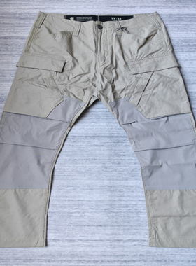 G-STAR专柜正品男潮流3D剪裁直筒微紧灰色质感工装裤帆布裤D25185