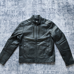 G-STAR专柜正品型男机车秋冬超帅真皮夹棉牛皮皮衣皮夹克 D23611