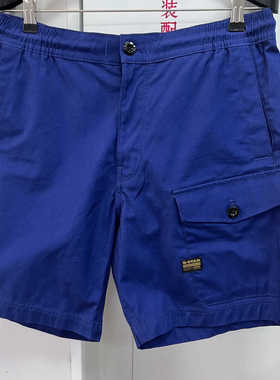 G-STAR专柜正品男潮流大口袋拉链工装拼接帆布短裤五分裤D21039