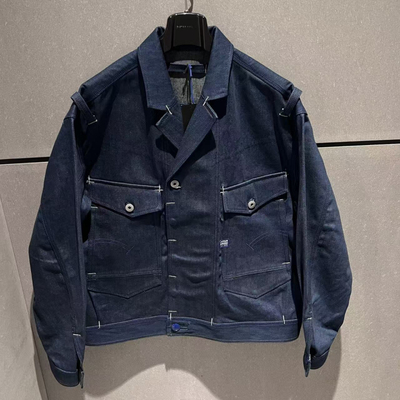 G-STAR男翻领工装牛仔外套正品