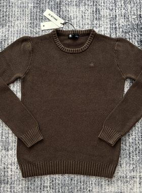 G-STAR专柜正品秋冬保暖圆领套头蜂窝纹理质感型男毛衣绒衣29507