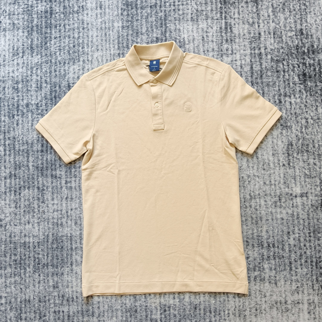 G-STAR专柜正品男潮流商务休闲短袖肉色百搭款POLO衫（孟加拉产）