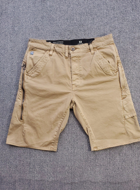 G-STAR专柜正品 男帆布潮流工装修身短裤五分裤 D17950.C096.B680